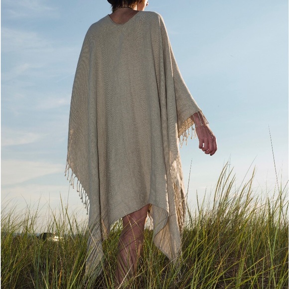 NWT flax linen poncho _ Burning Man - Picture 5 of 5